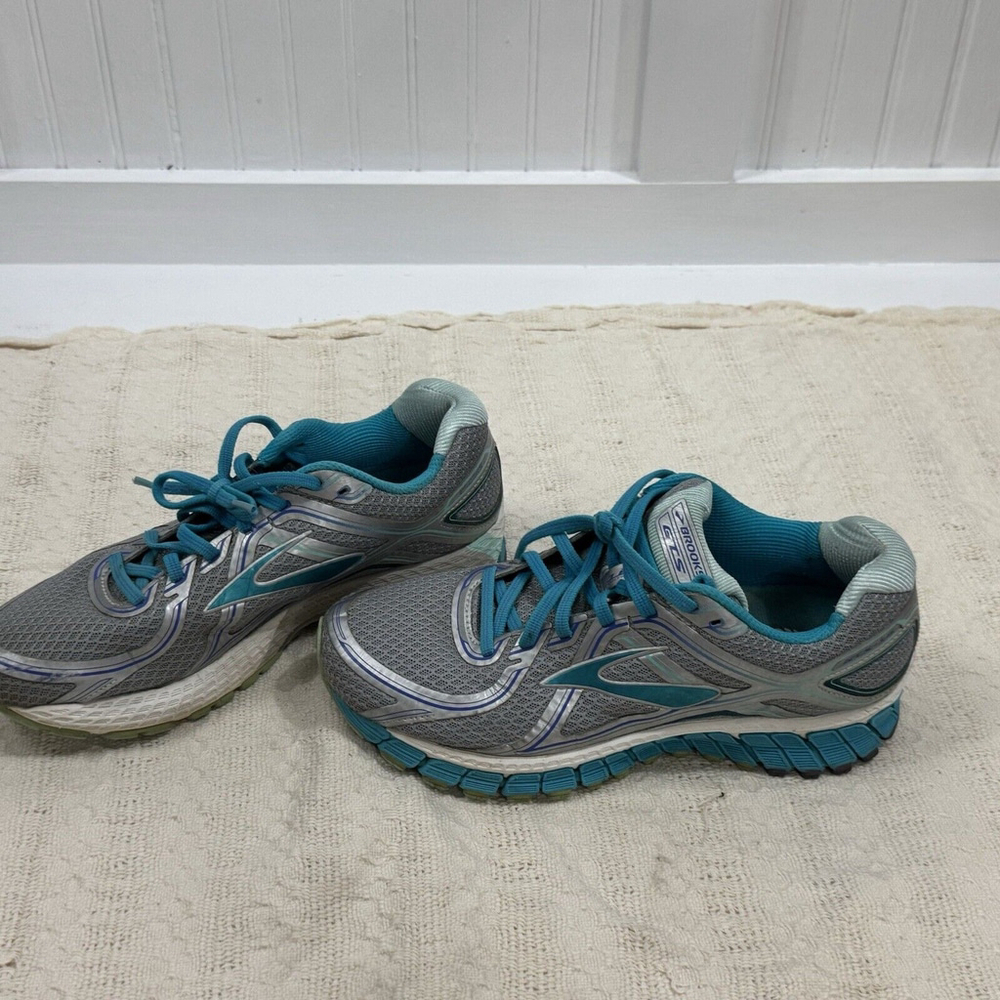 Brooks Adrenaline GTS 16 Running Shoes Womens Size 10 Silver Teal 1202031B170 - Picture 13 of 16
